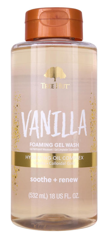 Tree Hut Foaming Gel Body Wash - Vanilla - 18 Fl Oz - Cleanses, Soothes, And Renews In The Shower - Made With Shea Butter