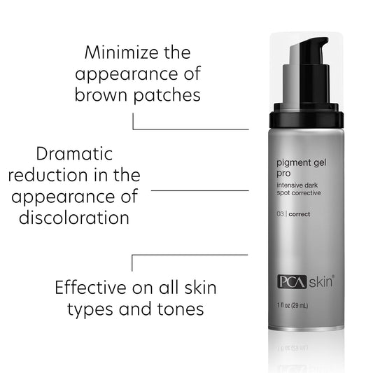 Pca Skin Pigment Gel Pro Dark Spot Corrector, Brightening Dark Spot Serum For Hyperpigmentation, Helps Minimize Visible Brown Patches, Effective On All Skin Types And Skin Tones, 1.0 Oz Pump