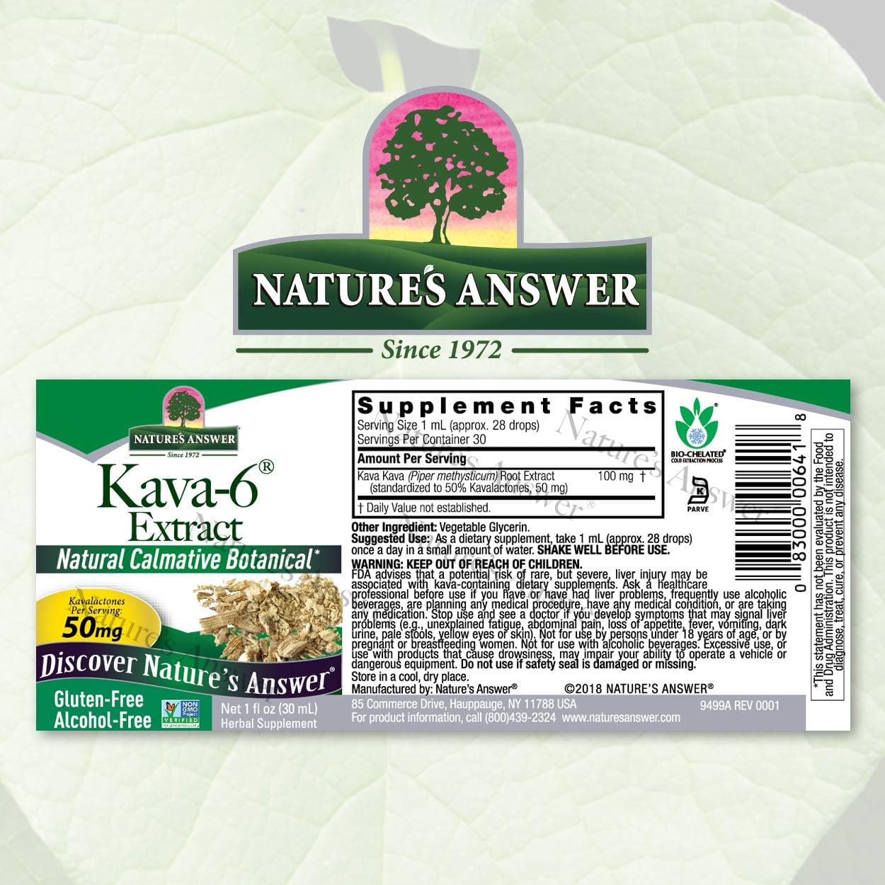 Nature's Answer Kava-6 Extract | Supports Stress Relief | Gluten-Free, Alcohol-Free & Vegan 1