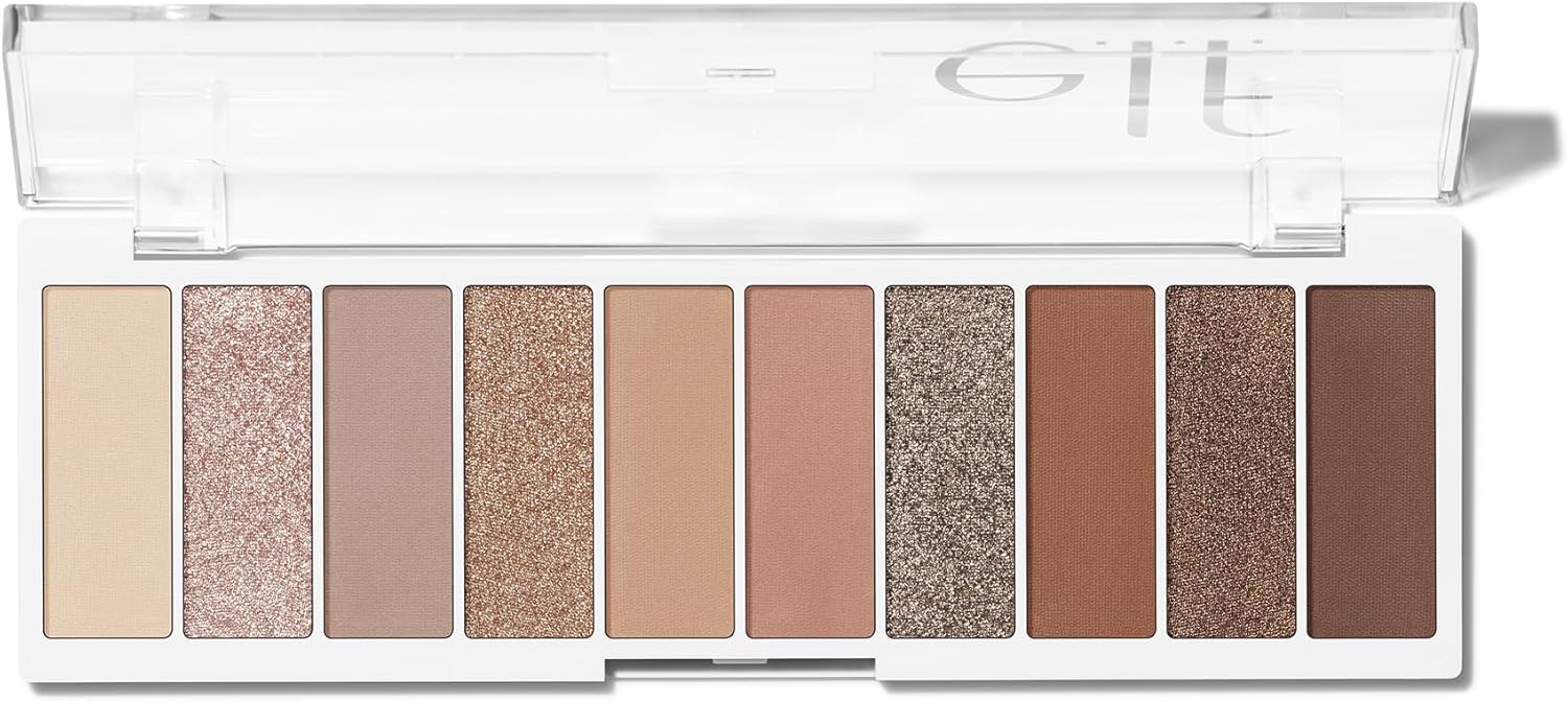 E.L.F. Perfect 10 Eyeshadow Palette: Keep It Ethereal, Ultra-Pigmented Eyeshadows, Matte, Shimmer And Pearl Finish, Smooth Formula, Easy To Blend, Vegan & Cruelty-Free