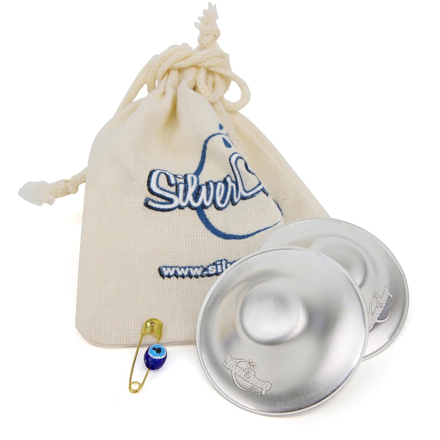 Silver Breast Shield for Breastfeeding Mothers, Nipple Protection During Lactation, Silver Nursing Cups, Gift for Mother, Sore and Cracked Nipples, Mother and Baby Gift by SilverChamp. (Regular) : Baby