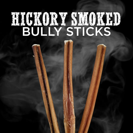 Best Bully Sticks Hickory Smoked 100% Natural 6 Inch Bully Sticks For Dogs, 20 Pack - Smoky, Odor-Free, No Additives, Grain-Free Beef Dog Chews