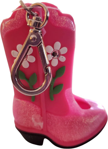 Bath and Body Works Pink Cowboy Boot with Gemstones Pocketbac Hand Sanitzer Holder