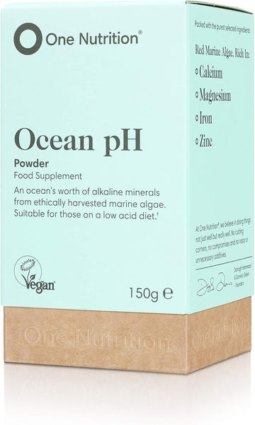 One Nutrition Ocean-Ph – Calcified Red Mineral Algae - Rich In Calcium, Magnesium, Zinc & Iron – Ethically Harvested – Sports Nutrition – 60 Servings – 150G Powder