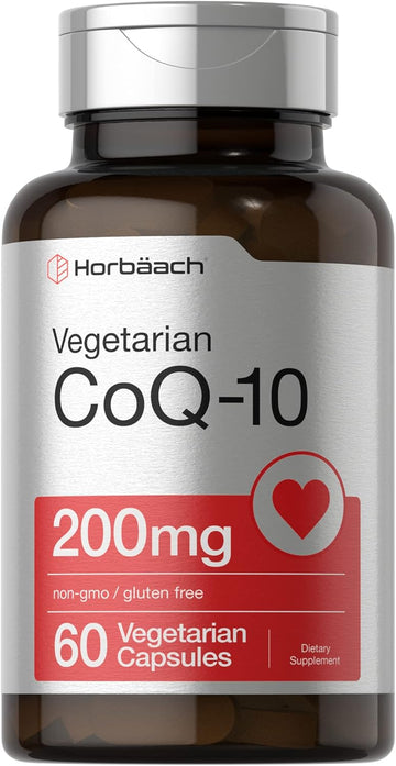 Horbäach Coq10 200Mg | 60 Capsules | Vegetarian, Non-Gmo, Gluten Free Supplement