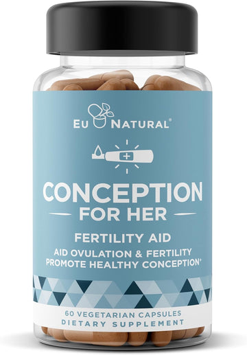 Conception Fertility Supplements For Women – Aids Ovulation, Hormonal Balance, & Regular Cycles – Prenatal Vitamin Support With Myo-Inositol, Folate, Folic Acid, Vitex – 60 Vegetarian Soft Capsules