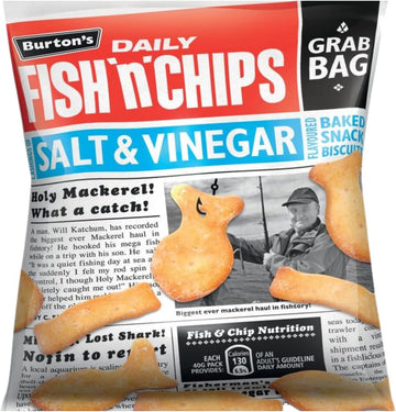 Burtons Fish & Chips Salt & Vinegar (30 X 40G Grab Bag)