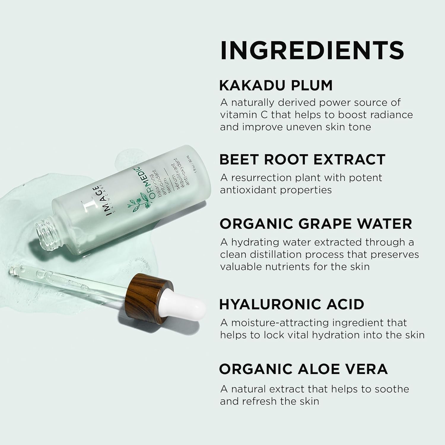 IMAGE Skincare, ORMEDIC Balancing Antioxidant Serum, Hydrates & Soothes Skin with Organic Aloe Vera, Vitamin C, & Botanical Extracts, 1 fl oz : Beauty & Personal Care