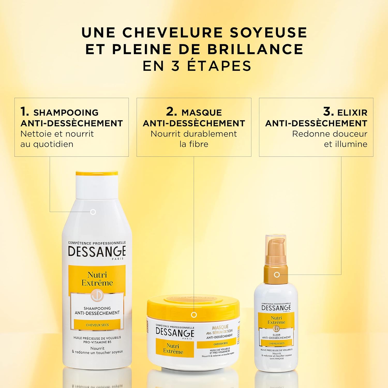 Dessange – Nutri-Extrême Drying Shampoo For Dry Or Dry Hair – 250 Ml
