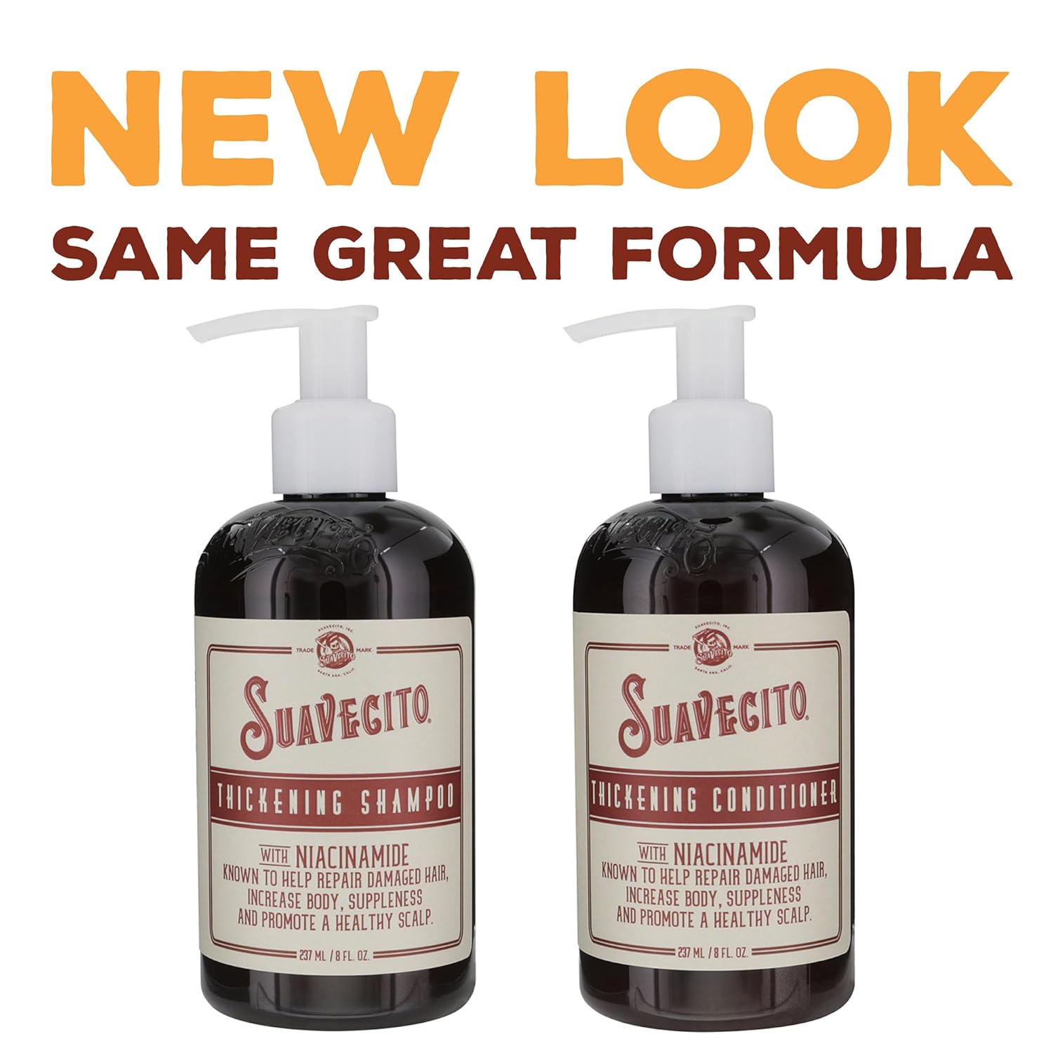 Suavecito Thickening Shampoo & Conditioner Set Hair Growth Thickening Hair Loss Shampoo Treatment Regrowth Shampoo & Conditioner