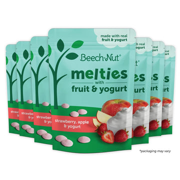 Beech-Nut Melties Baby & Toddler Snack Melts, Strawberry Apple Yogurt, 1 Oz (7 Pack)