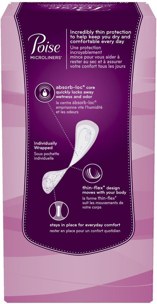 Poise Microliners, Long Length - Lightest Absorbency, 50 Count (Pack of 2) : Health & Household