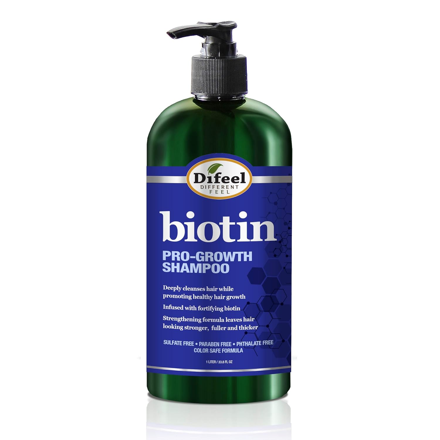 Difeel Pro-Growth Biotin Shampoo 33.8 Oz. - Shampoo For Thinning Hair And Hair Loss, Paraben Free Shampoo With Biotin For Hair Growth