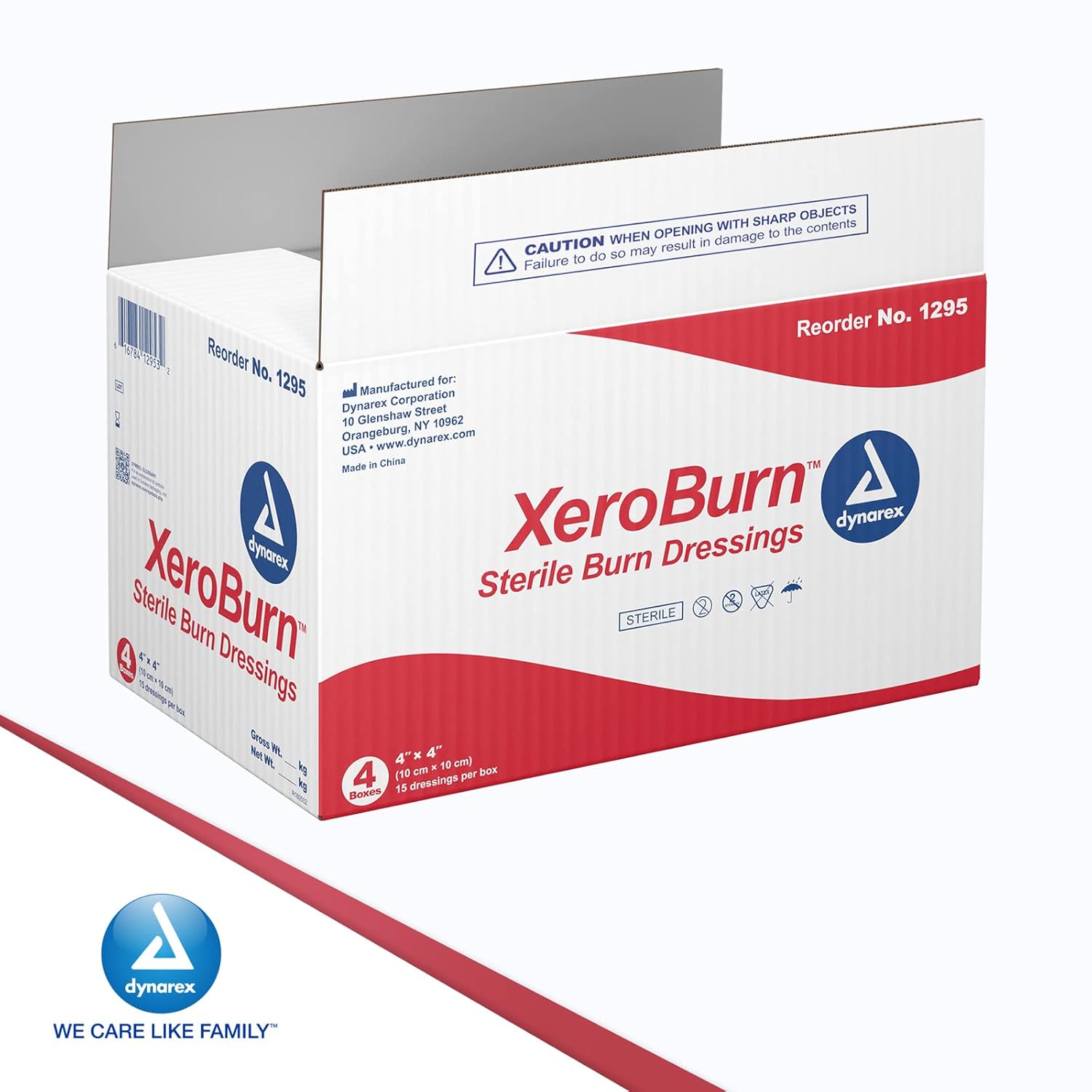 Dynarex XeroBurn Sterile Burn Dressing - Moist Burn Bandages with Cooling Gel for Temporary Relief - Infused with Soothing Tea Tree Oil, Glycerin - 60 Individually Wrapped Travel Patches, 4 Boxes : Health & Household