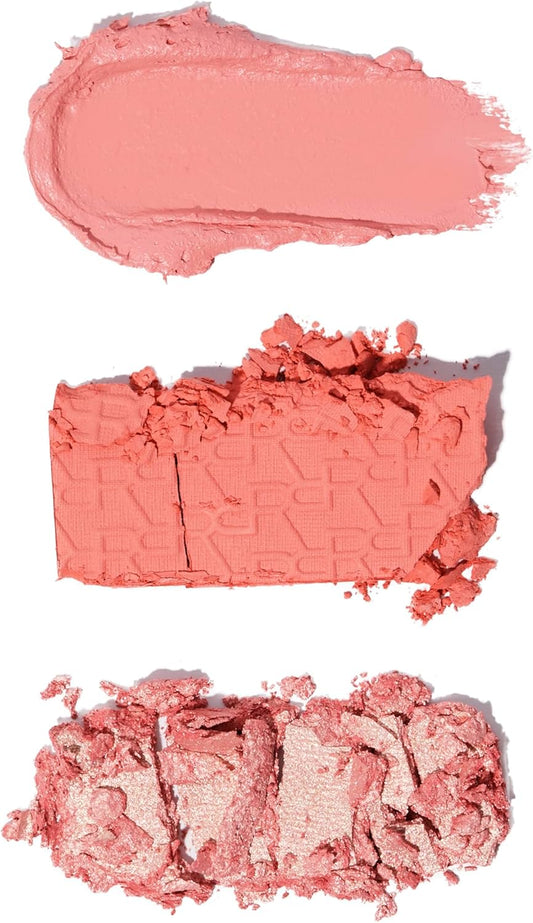 Revolution, Blush Icon Palette, Cream & Pressed Powder Blusher, Highly Pigmented, Face Palette, Vegan & Cruelty-Free, 3 Shades, Authentic Peach