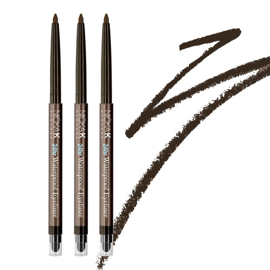 The Make-Up Artist Project 3 Pack Bundle Of Nya41 Dark Brown Waterproof Eyeliner, Long-Lasting Dark Brown Color Intensity, Mechanical Liner With Sharpener & Smudger : Beauty & Personal Care