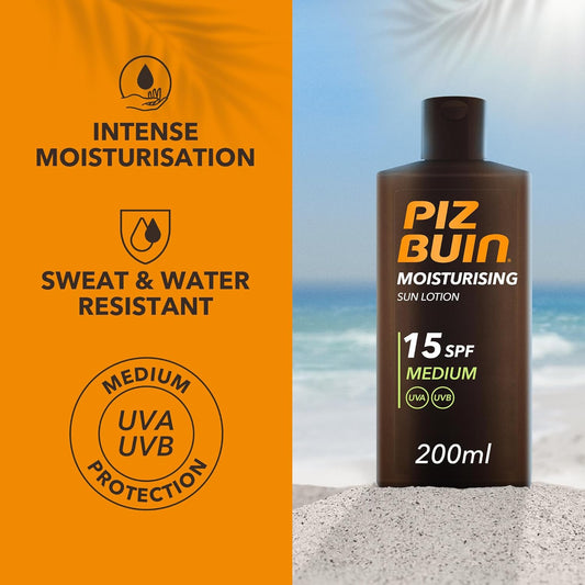Piz Buin Moisturising Sun Lotion Spf30, 200Ml (Pack Of 2)