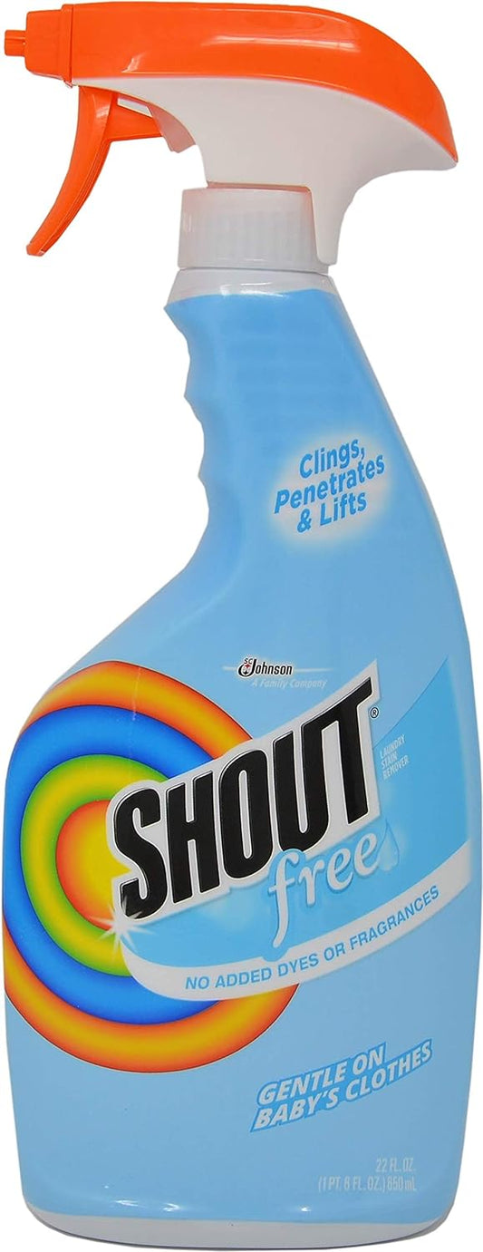 Shout Laundry Stain Remover Dye & Fragrance Free 22 oz (3 Pack)