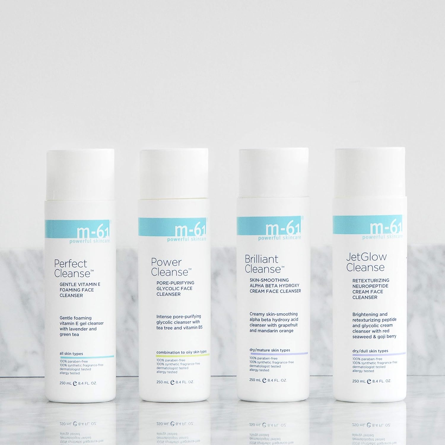 M 61 Perfect Cleanse | Daily Gentle, Foaming Cleanser With Vitamin E, Lavender, Green Tea, 8.2 Fl Oz