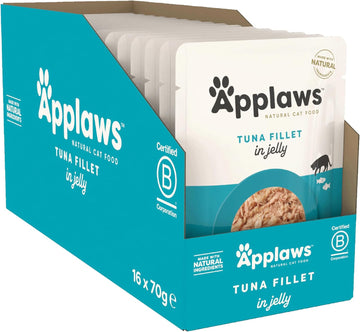 Applaws Natural Wet Cat Food Tuna in Jelly Pouch for Adults Cats 16x 70g Pouches?8273ML-A