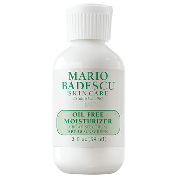 Mario Badescu Oil Free Moisturizer With Broad Spectrum Spf 17|30 Face Sunscreen For Combination, Oily & Sensitive Skin, Lightweight And Non-Greasy Formula With Green Tea & Aloe Vera, 2 Fl Oz