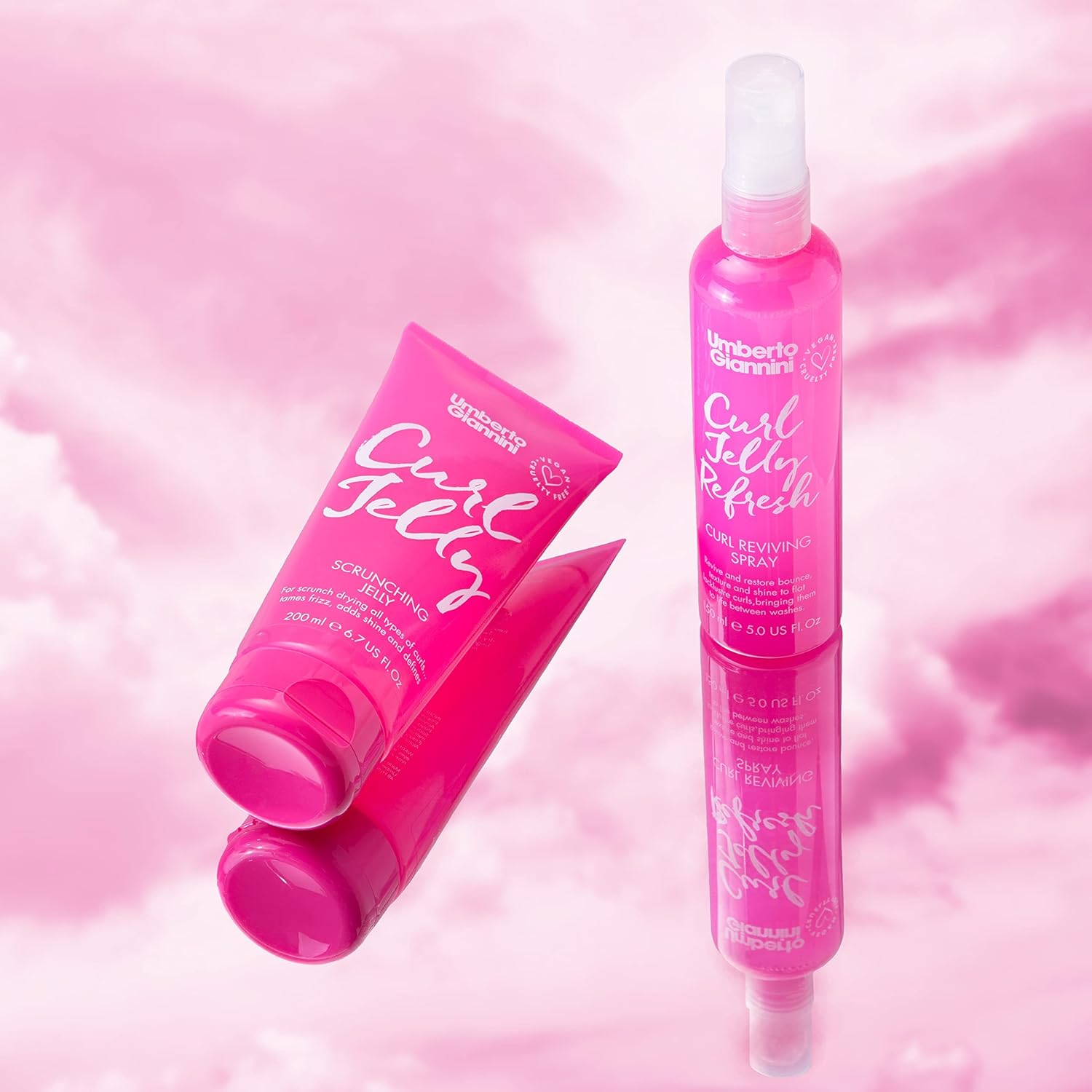 Umberto Giannini Curl Jelly Kit - Curl Scrunching Jelly, Curl Wash Shampoo, Curl Care Conditioner & Curl Jelly Refresh Styling Spray - Vegan & Cruelty Free Hair Wash and Style Kit : Amazon.co.uk: Beauty