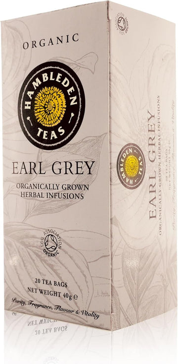 Hambleden Teas Organic Earl Grey Teabags (Pack Of 6, Total 120 Teabags)