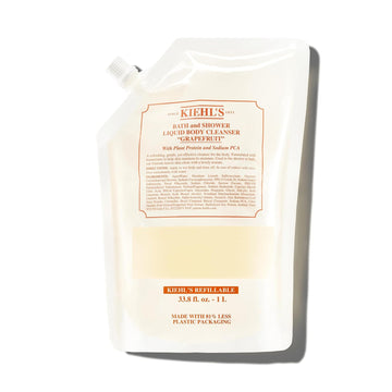 Kiehl'S Grapefruit Liquid Body Cleanser, Gentle And Refreshing Foaming Body Wash, Aromatic Bath And Shower Experience, Maintains Moisture, Smooths Skin, Conditions, And Hydrates
