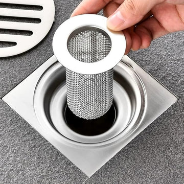 Multifunctional Stainless Steel Floor Drain Filter – Kitchen Sink Filter Mesh, Bathtub Hair Catcher, Shower Net, Hair Catcher Drainer(Packof3)