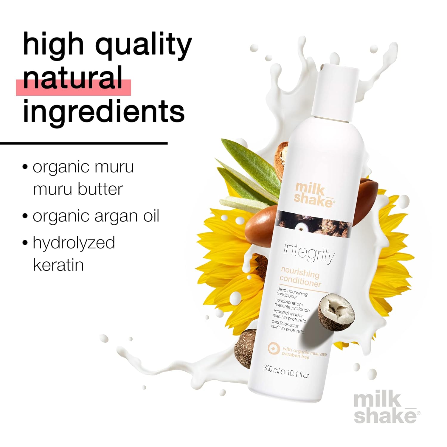 milk_shake Integrity Nourishing Conditioner - Anti Frizz Conditioner with Muru Muru Butter, Paraben Free, 1.7 Fl Oz : Beauty & Personal Care