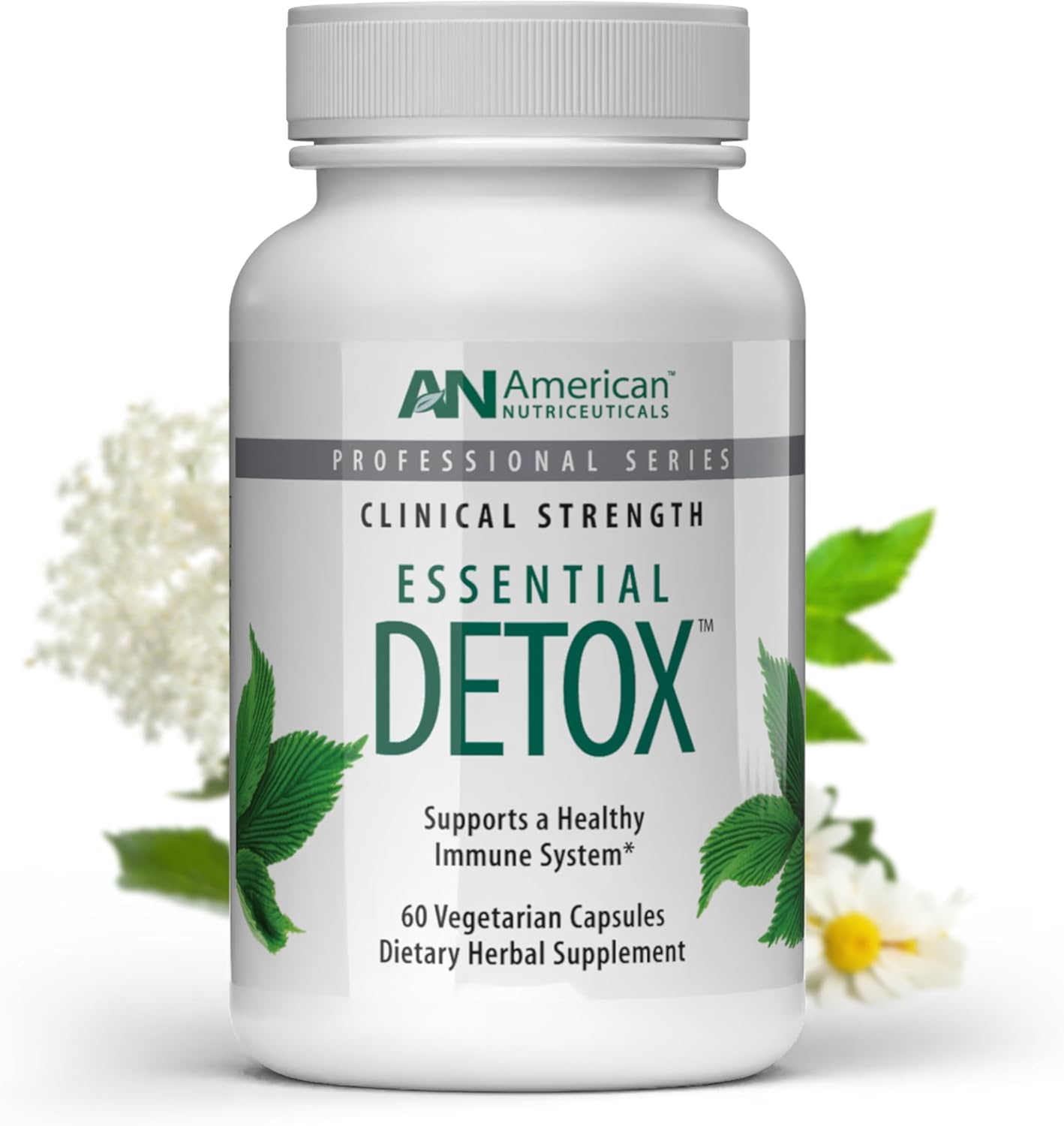 American Nutriceuticals – Essential Detox – 60 Vegetarian Capsules – Professionally Formulated Whole Body Detox – Naturally Cleanse, Purify & Renew – Highly Effective Detox