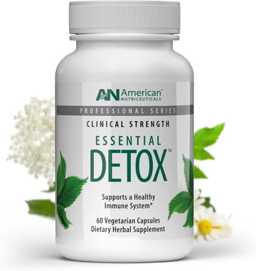 American Nutriceuticals – Essential Detox – 60 Vegetarian Capsules – Professionally Formulated Whole Body Detox – Naturally Cleanse, Purify & Renew – Highly Effective Detox