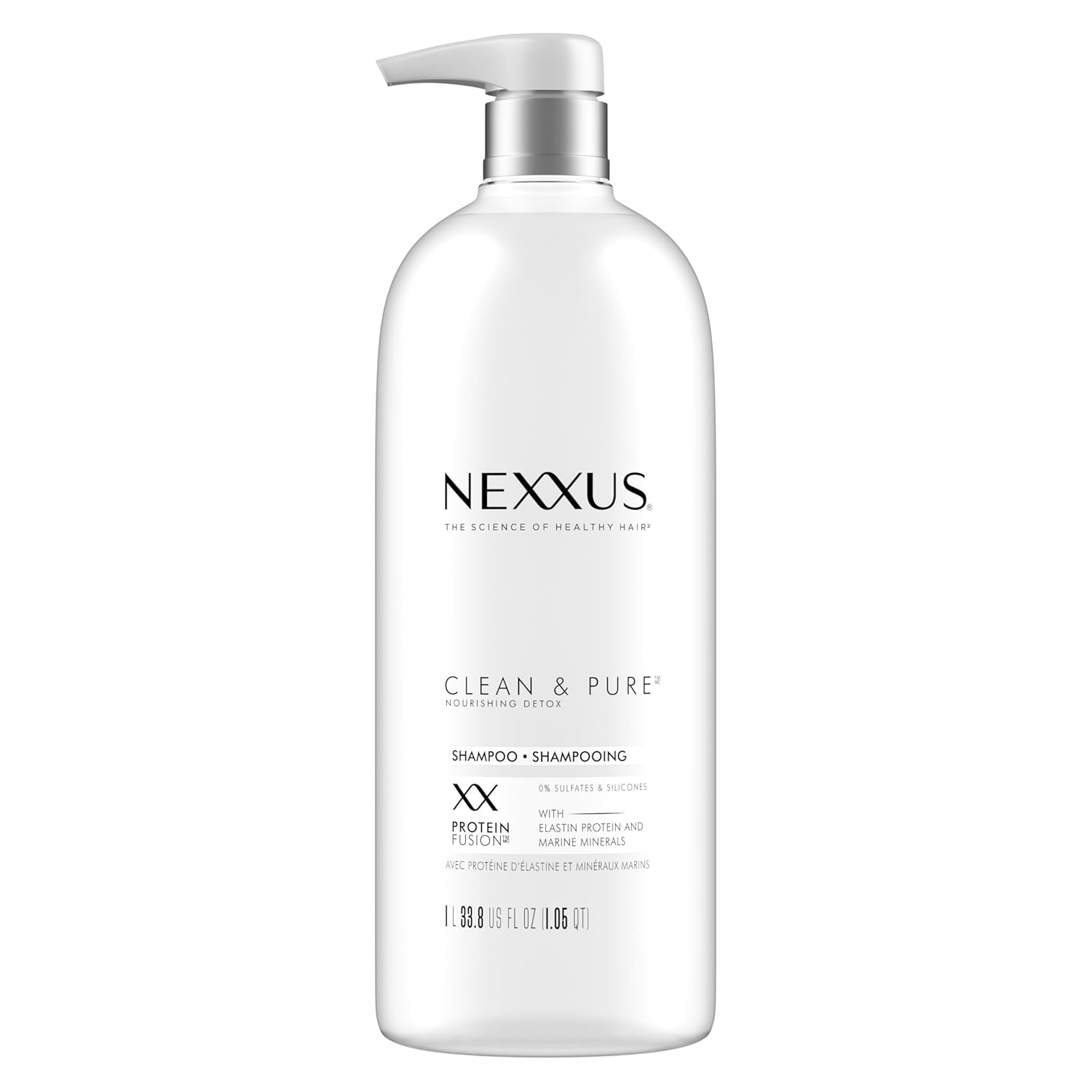 Nexxus Clean And Pure Clarifying Shampoo, With Proteinfusion, Nourished Hair Care Silicone, Dye And Paraben Free 33.8 Oz