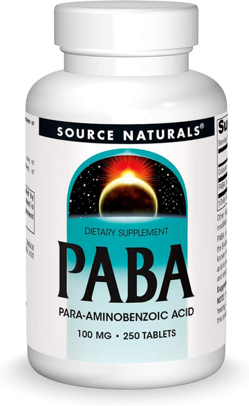 Source Naturals Paba, Para-Amino Benzoic Acid, 100 Mg Dietary Supplement - 250 Tablets