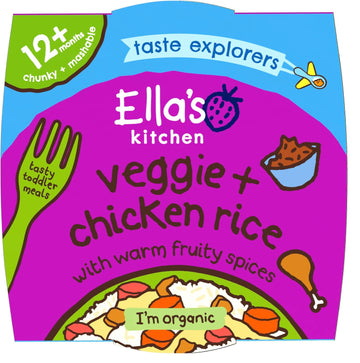 Ella'S Kitchen Veggie + Chicken Rice With Warm Fruity Spices 12+ Months 200G