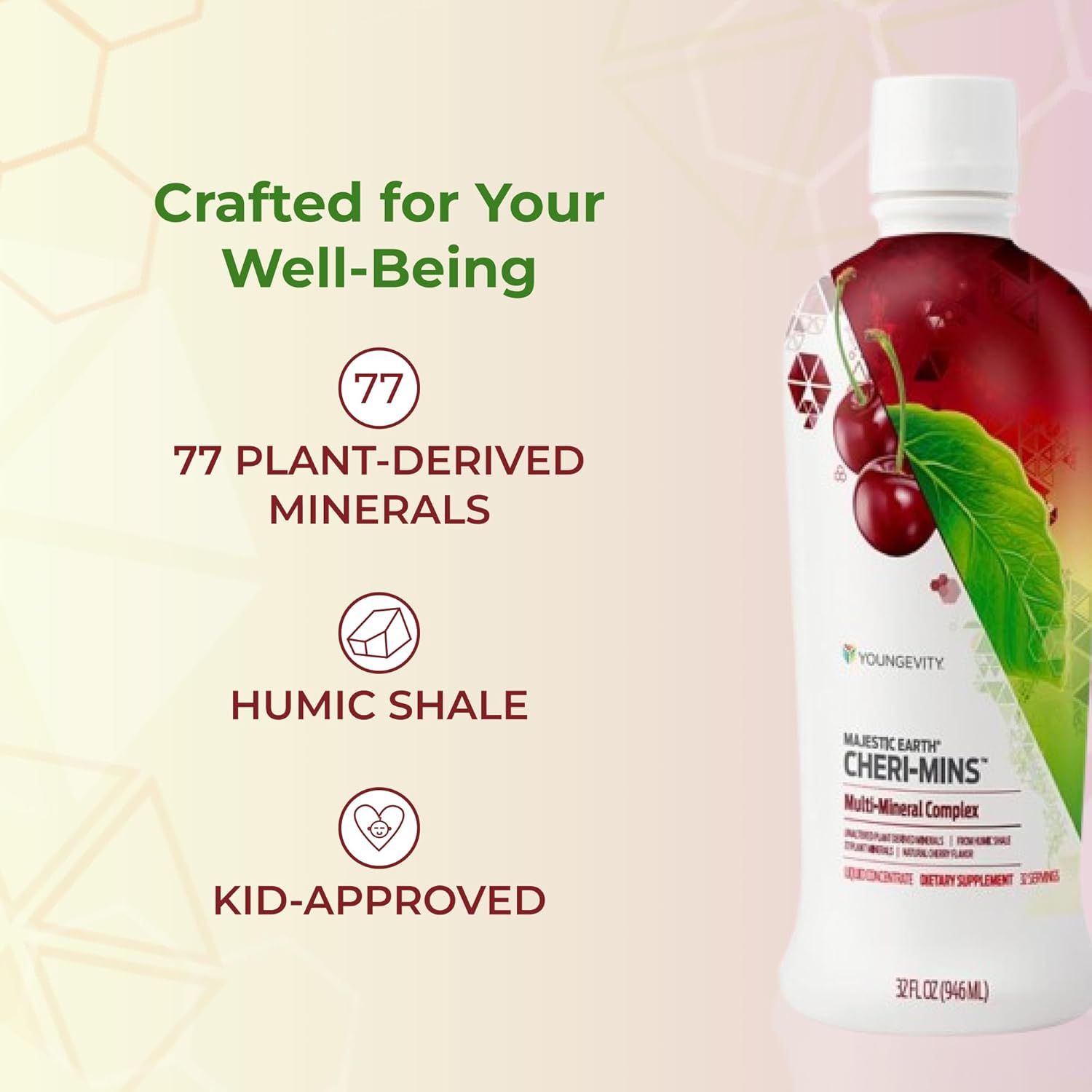 Buy Youngevity Cheri-Mins™ Plant Derived Liquid Minerals - Great Tasting Formula - 77+ Natural Unaltered Trace Minerals - Colloidal Form Humic Shale (32 Fl Oz) On  Free Shipping On Qualified Orders