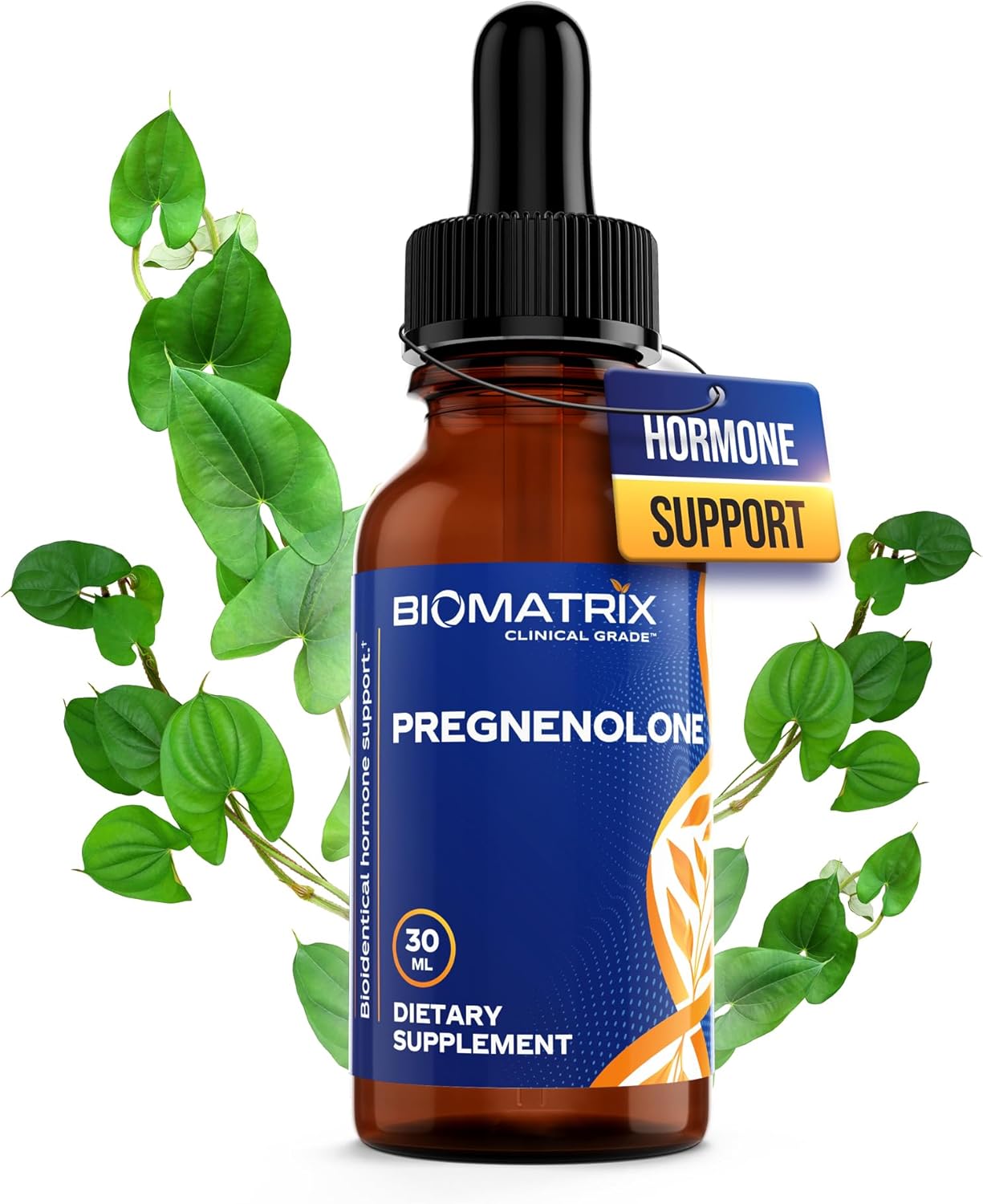 Biomatrix Pregnenolone 2.4 Mg Per Dose, 1,200 Mg Total (Equivalent To 3,000 Mg Of Oral Pregnenolone) – Liquid Micronized Supplement For Hormone Balance, Inflammation