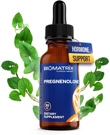 Biomatrix Pregnenolone 2.4 Mg Per Dose, 1,200 Mg Total (Equivalent To 3,000 Mg Of Oral Pregnenolone) – Liquid Micronized Supplement For Hormone Balance, Inflammation