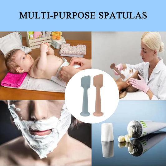 2 Pack Diaper Cream Soft Silicone Brush with Suction Base, Diaper Cream Spatula for Butt Paste Diaper Cream, Perfect for for Babies, Newborn