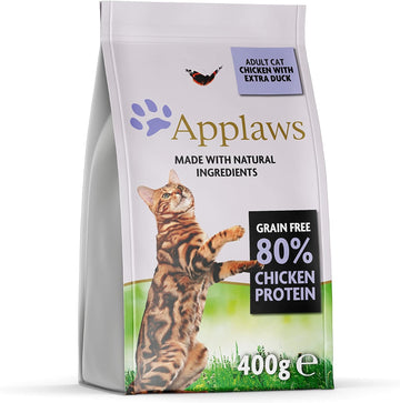 Applaws Complete and Grain Free Dry Cat Food 400g, Adult Chicken with Extra Duck (400g Bag)?9101409