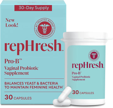 Rephresh Pro-B Vaginal Probiotic Supplement For Women, Clinically Tested, 30 Capsules