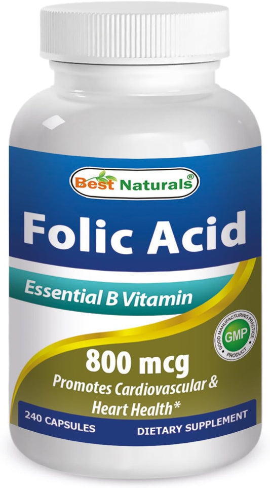 Best Naturals Folic Acid 800 Mcg 240 Capsules