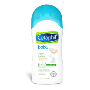 Cetaphil Baby Daily Lotion with Organic Calendula, Mother's Day Gifts, Hypoallergenic, Sweet Almond & Sunflower Oils,6.7 Fl. Oz (Packaging May Vary)