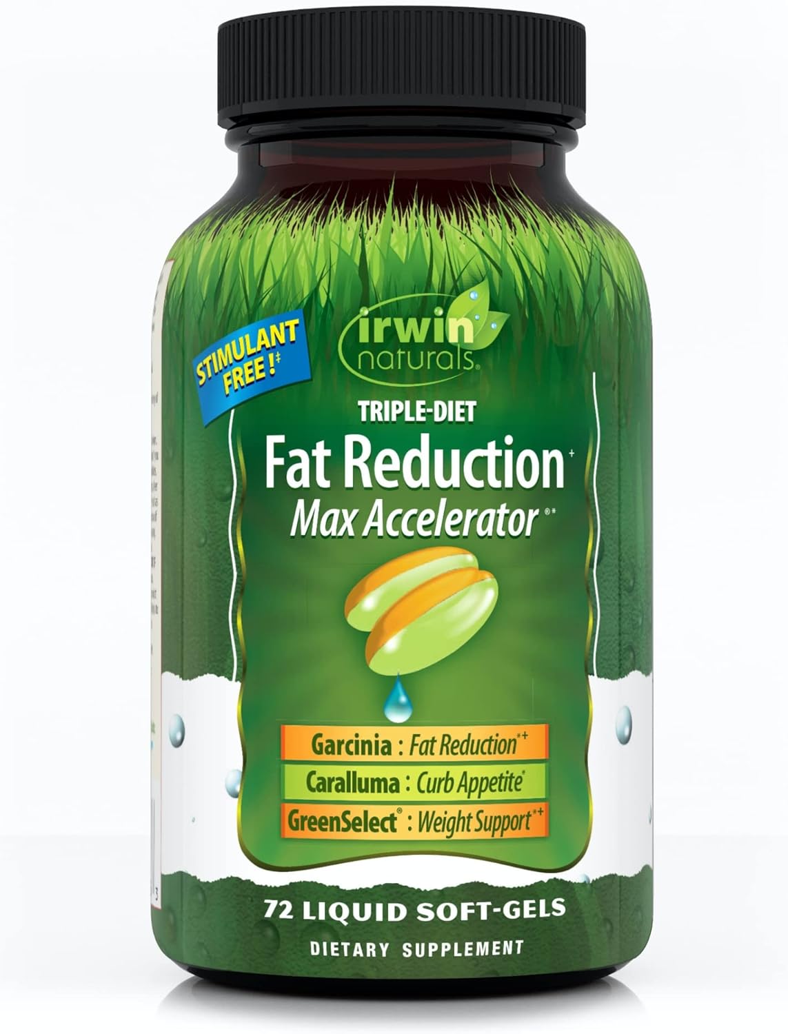Irwin Naturals Triple-Diet Fat Reduction Max Accelerator - Supports Healthy Weight Management - 72 Liquid Soft-Gels