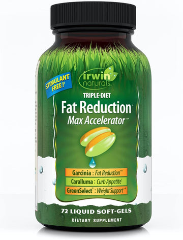Irwin Naturals Triple-Diet Fat Reduction Max Accelerator - Supports Healthy Weight Management - 72 Liquid Soft-Gels