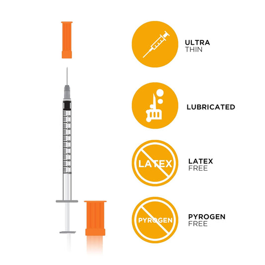 Care Touch Insulin Syringes | 30G 5/16" - 8 Mm 1 Cc (Pack Of 100)