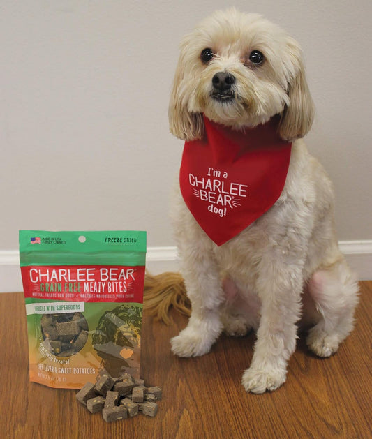 Charlee Bear Meaty Bites Dog Treats, Beef Liver & Sweet Potatoes, 5Oz