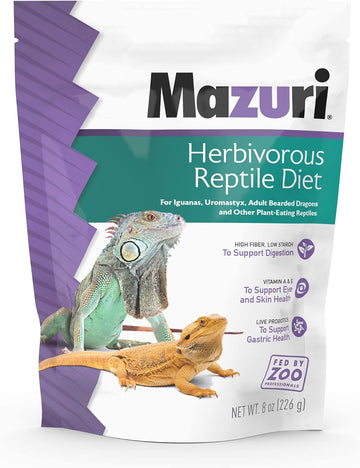 Mazuri | Herbivorous Reptile Diet | 8 Ounce (8 Oz) Bag