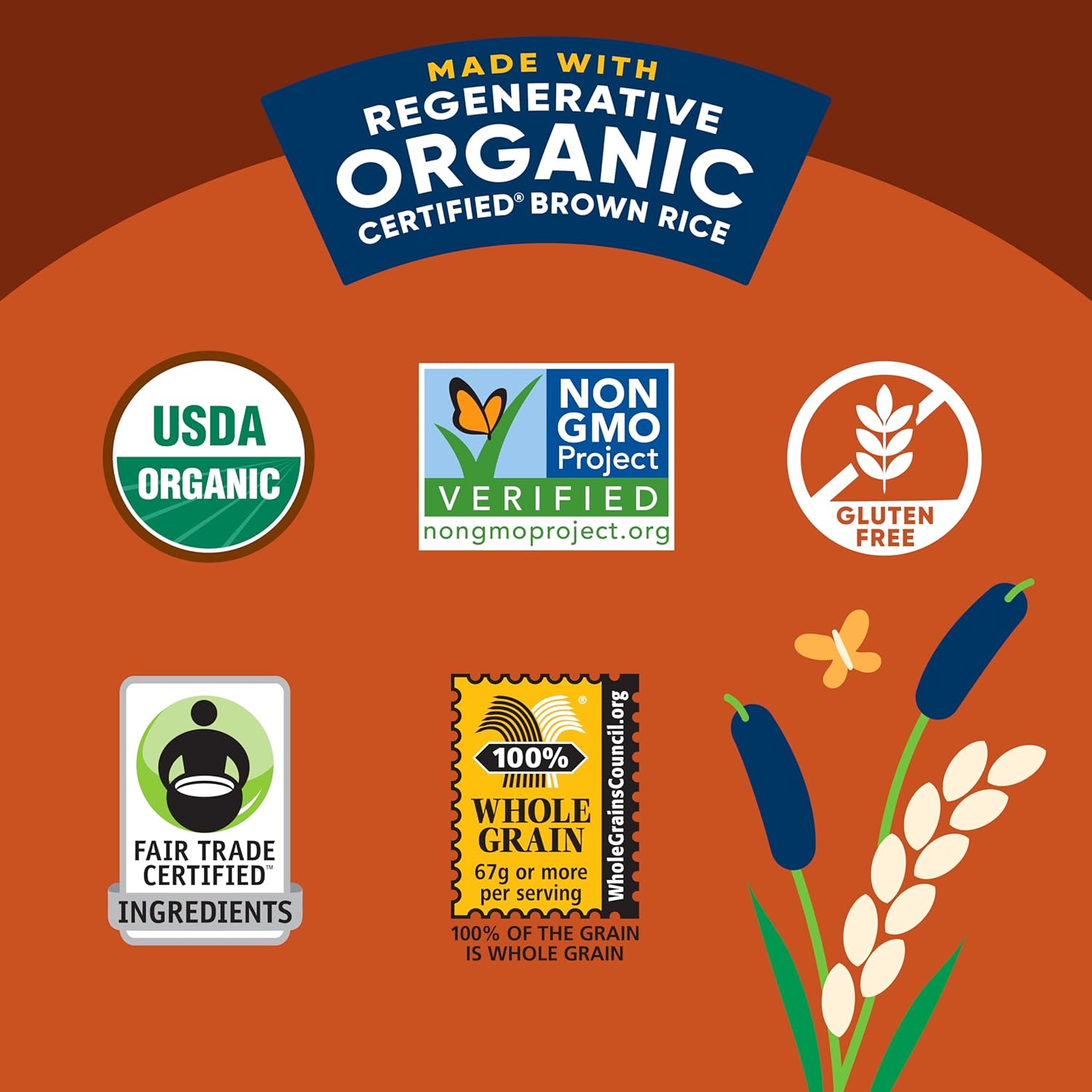 Lundberg Brown Rice & Quinoa, Ready In 90 Seconds, 6-Pack – Regenerative Organic Certified Brown Jasmine Rice, Organic Quinoa, Microwavable, Lightly Seasoned With Garlic & Shallots, 8 Oz Ea : Grocery & Gourmet Food