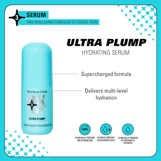 Revolution Skincare London Skin, 4X Hyaluronic Acid Face Serum, 30Ml